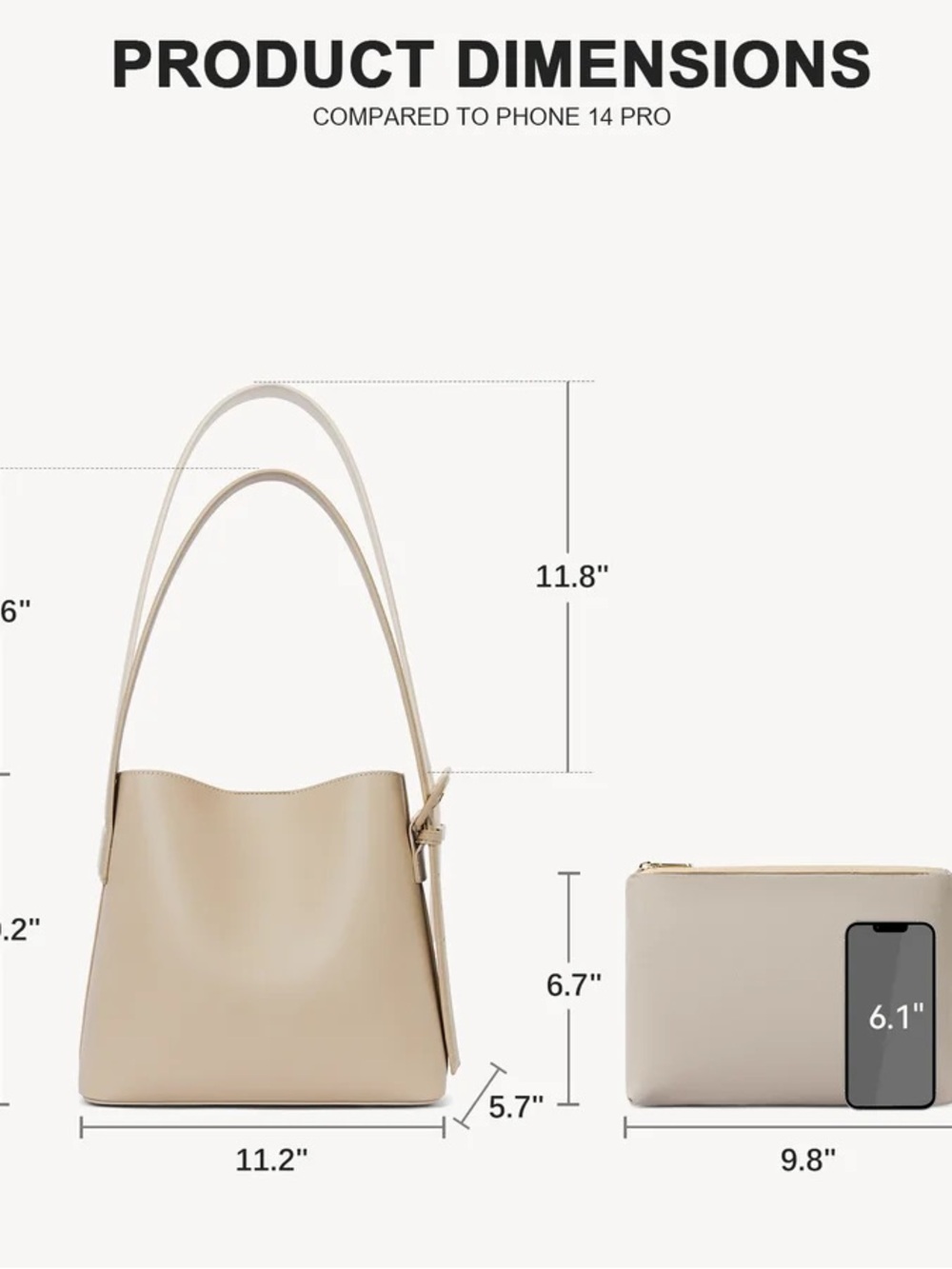 Like New 🤎 Vegan Leather Bostanten Bucket Bag - Picture 3 of 16